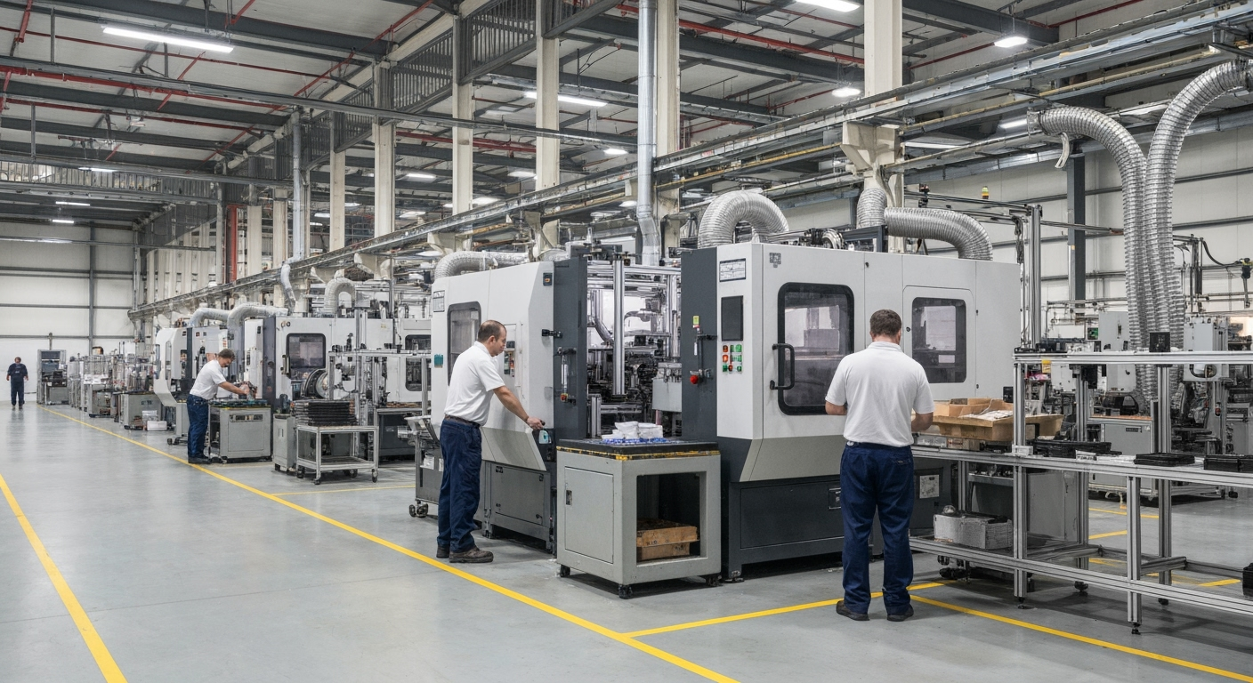 Manufacturing company B2B marketing showing industrial lead generation success