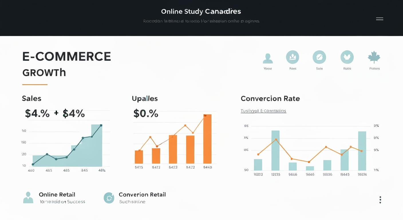 E-commerce retailer logo and success metrics visualization