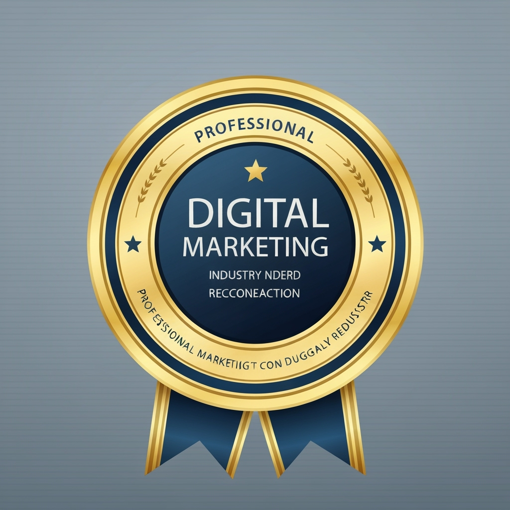 Industry recognition award badge