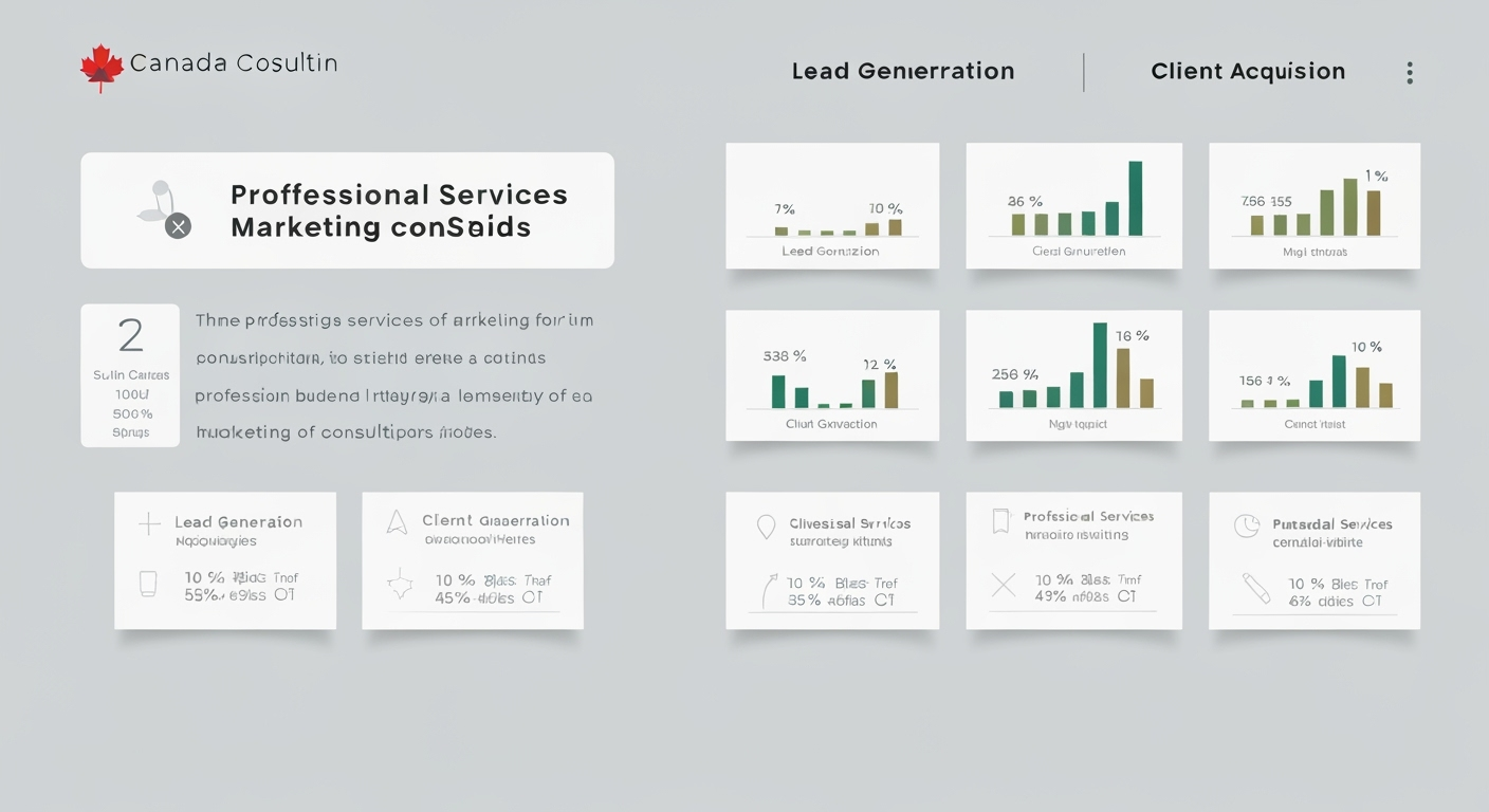 Professional services firm growth chart and lead generation metrics